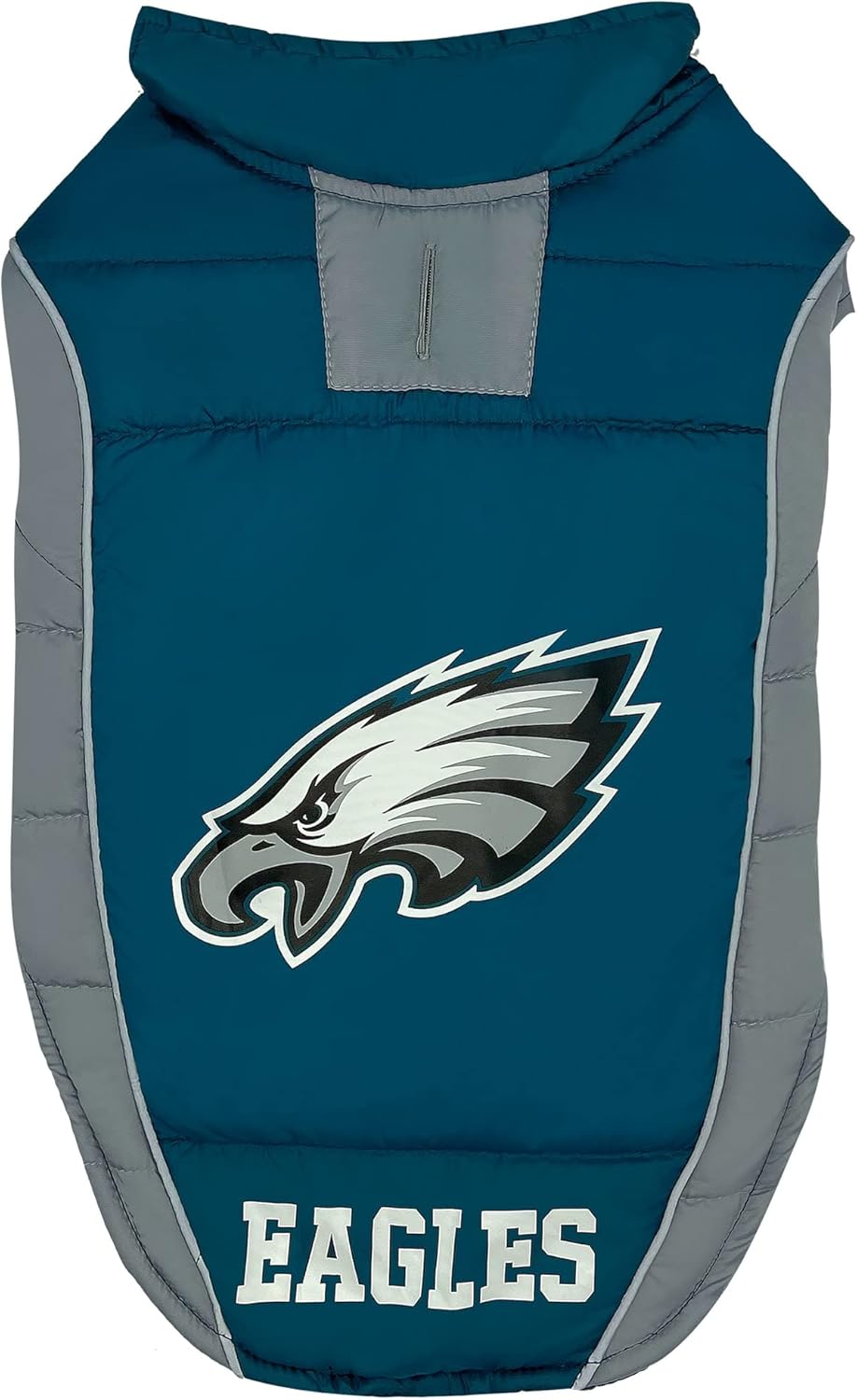 NFL Philadelphia Eagels Puffer Vest for Dogs & Cats, Size Small. Warm, Cozy, and Waterproof Dog Coat, for Small and Large Dogs/Cats. Best NFL Licensed PET Warming Sports Jacket