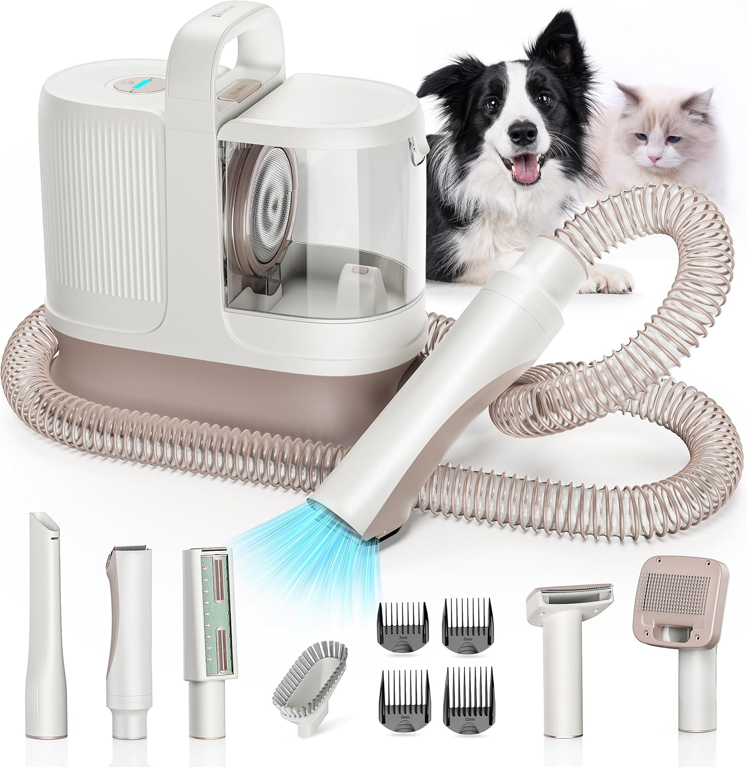 Redroad Dog Grooming Kit 16000Pa,Electric Clippers,Professional Pet Grooming Vacuum with 6 Pet Tools for for Dog and Cat, Vacuum Suction 99% Dog Cat Hair, P17