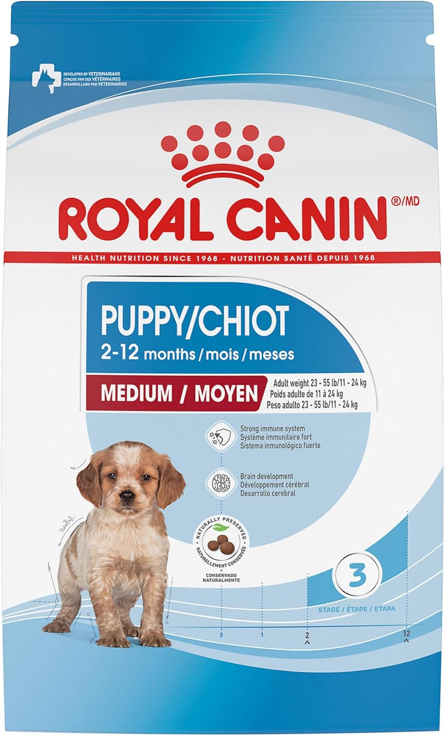 Royal Canin Size Health Nutrition Medium Puppy Dry Dog Food, 4 lb Bag