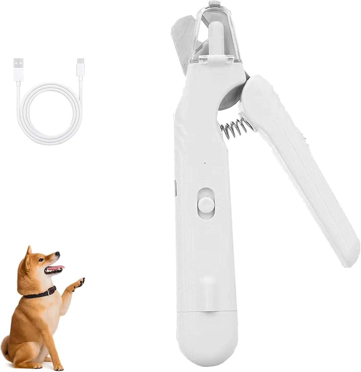 Safetrim by Pupnourish, Pupnourish Led Nail Clippers,2 in 1 Nail Clipper and Grinder with Light, with Guard, Silent, for Small Medium Large Dogs Cats