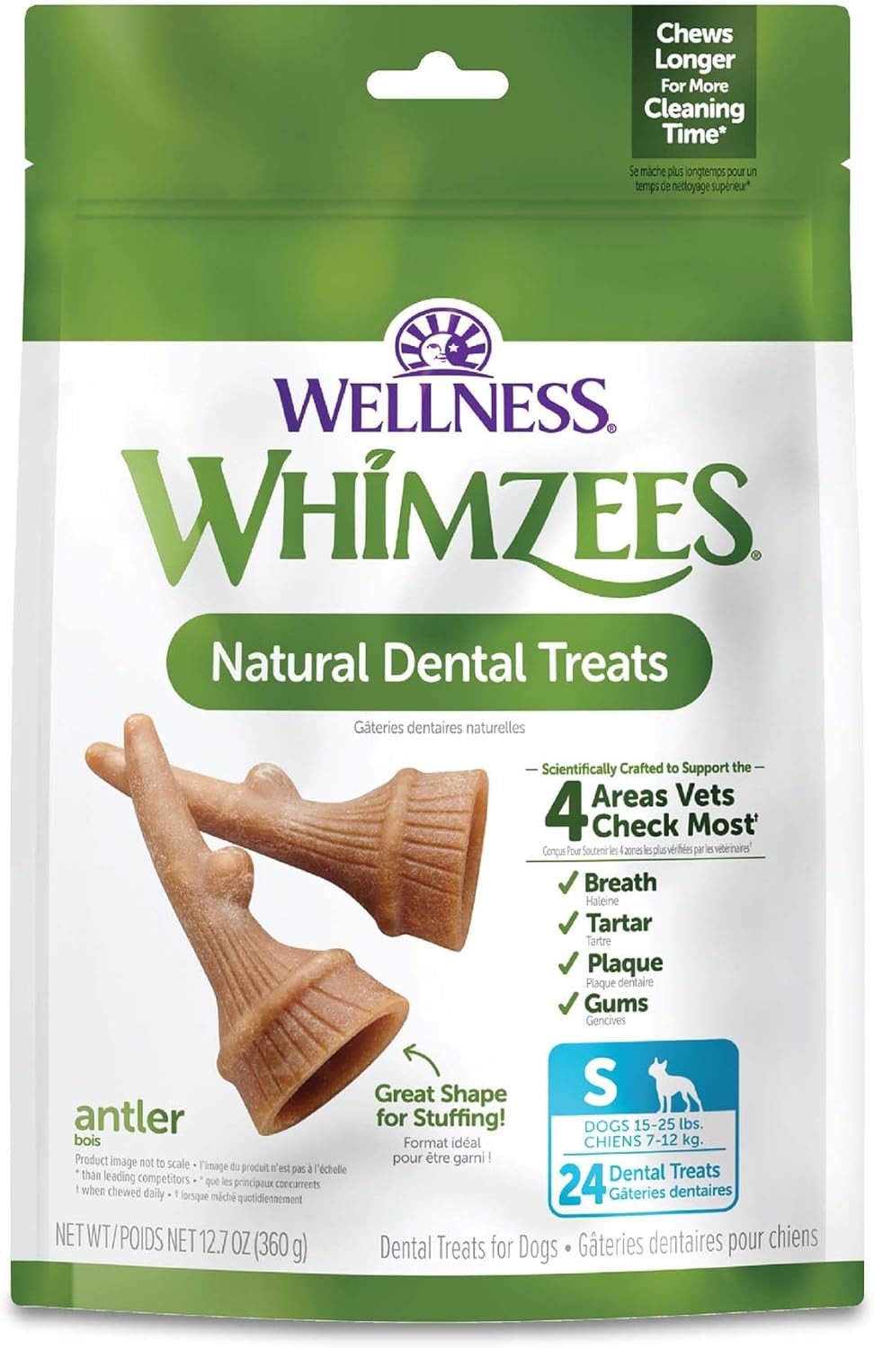 WHIMZEES Wellness Occupy Dog Dental Treats, Small Size, (24 Count)