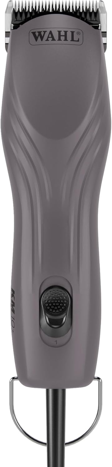 Wahl Pro Animal KM10+ Corded Clipper – New #10 Prime Series Blade, LOCKGUARD Patent Pending Technology & Textured Housing Design – Clippers for Cats, Dogs & Horses – Lightweight – 2-Speeds – Purple