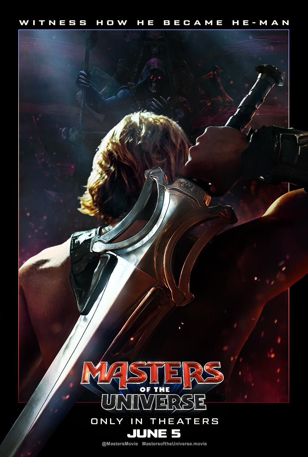 a movie poster of a blonde beefcake fantasy hero and a giant sword