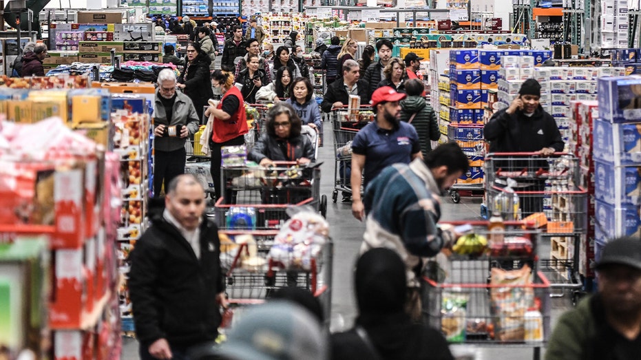 Shoppers at Costco