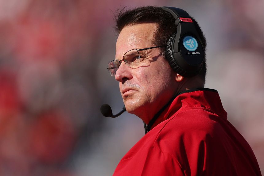 Indiana head coach Curt Cignetti watches his team play Northwestern in October 2024.