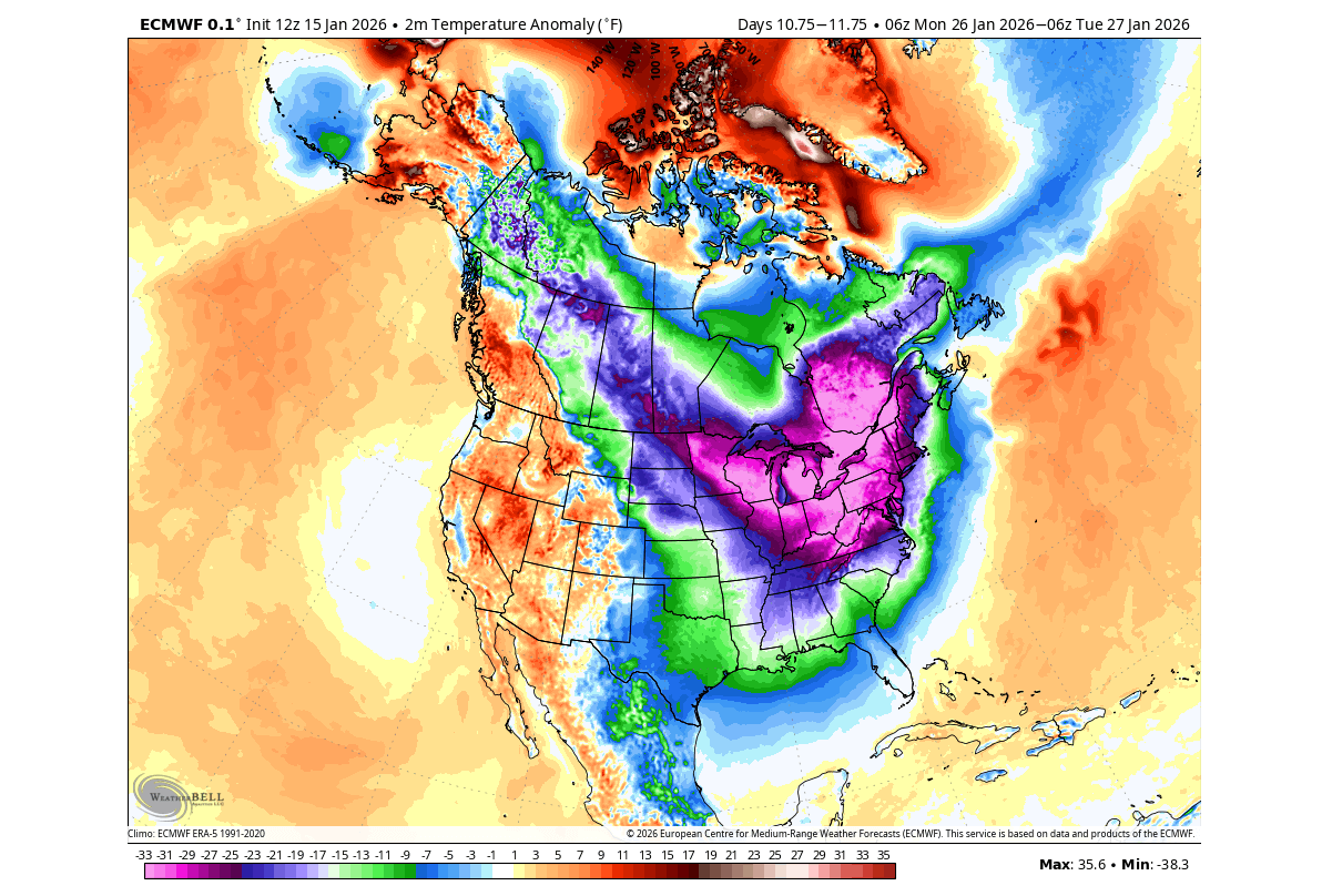 winter-forecast-late-january-temperature-airmass-anomaly-united-states-canada-arctic-cold-polar-vortex