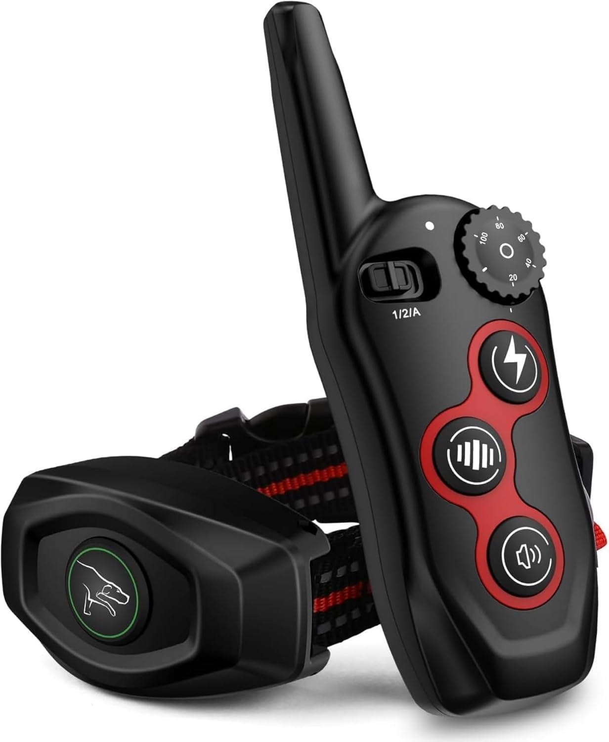 2 in 1 Dog Shock Collar – Bark Collar with Remote, w/3 Remote Training Modes, Beep, Vibration 1300Ft Dog Training Collar for for Small Medium Large Dogs (Red)