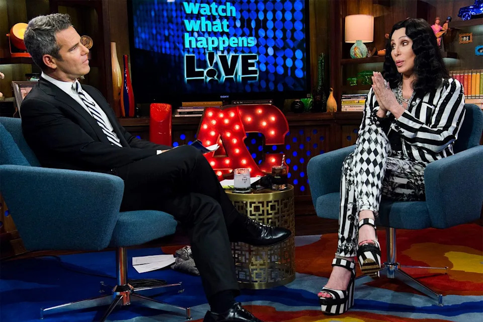 Andy Cohen and Cher on 'Watch What Happens Live' Charles Sykes/Bravo/NBCU Photo Bank via Getty