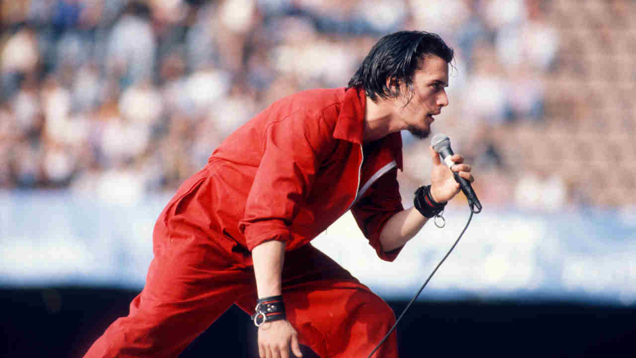 Faith No More&rsquo;s Mike Patton performing onstage in 1992