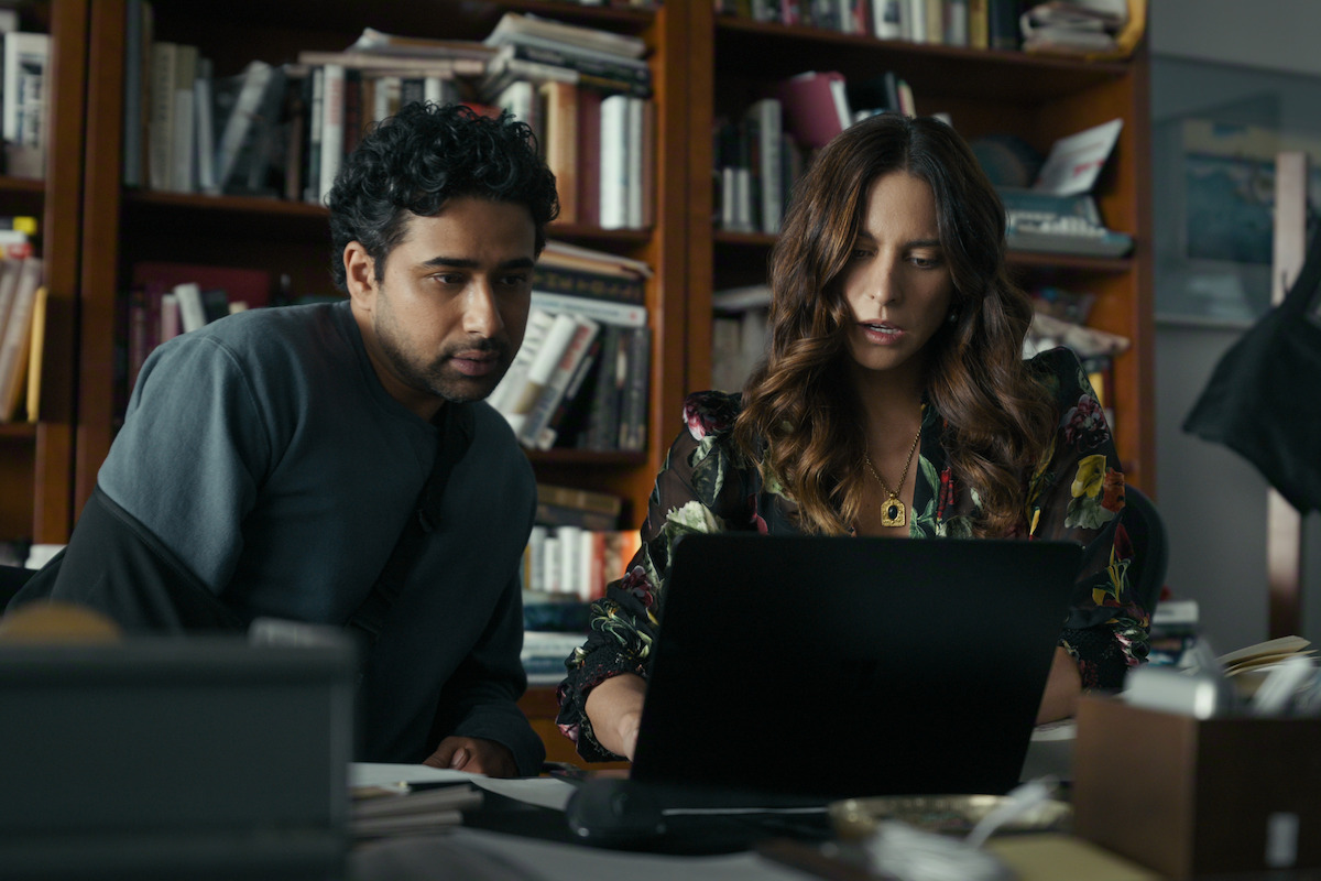 Suraj Sharma as Jay Batra and Genesis Rodriguez as Isabel in ‘The Night Agent’ Season 3