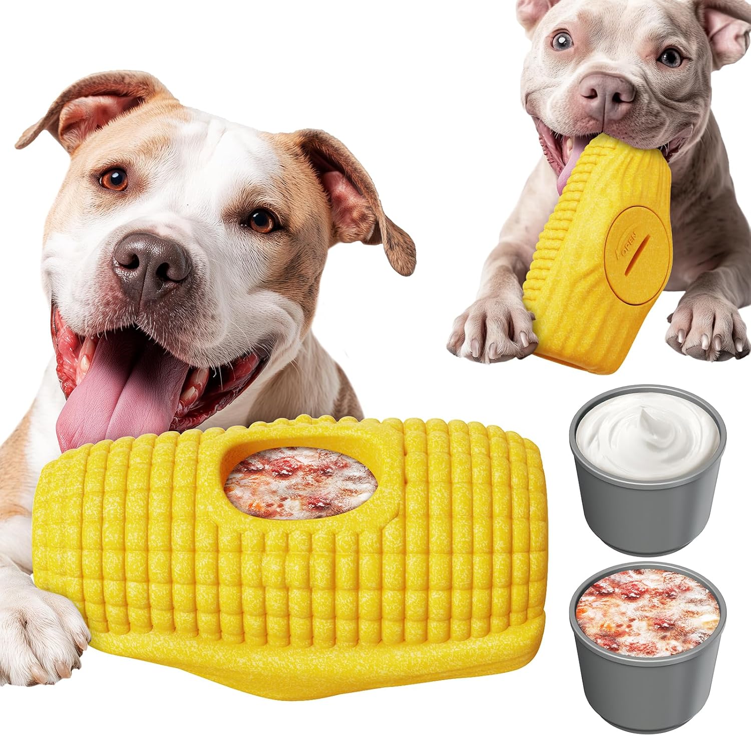 Aggressive Chew Toys for Large Dogs,Christmas Dog Toys,Indestructible Enrichment Tough Dogs Toys for Peanut Butter and Frozen Treats to Keep Them Busy and Relieve Anxiety