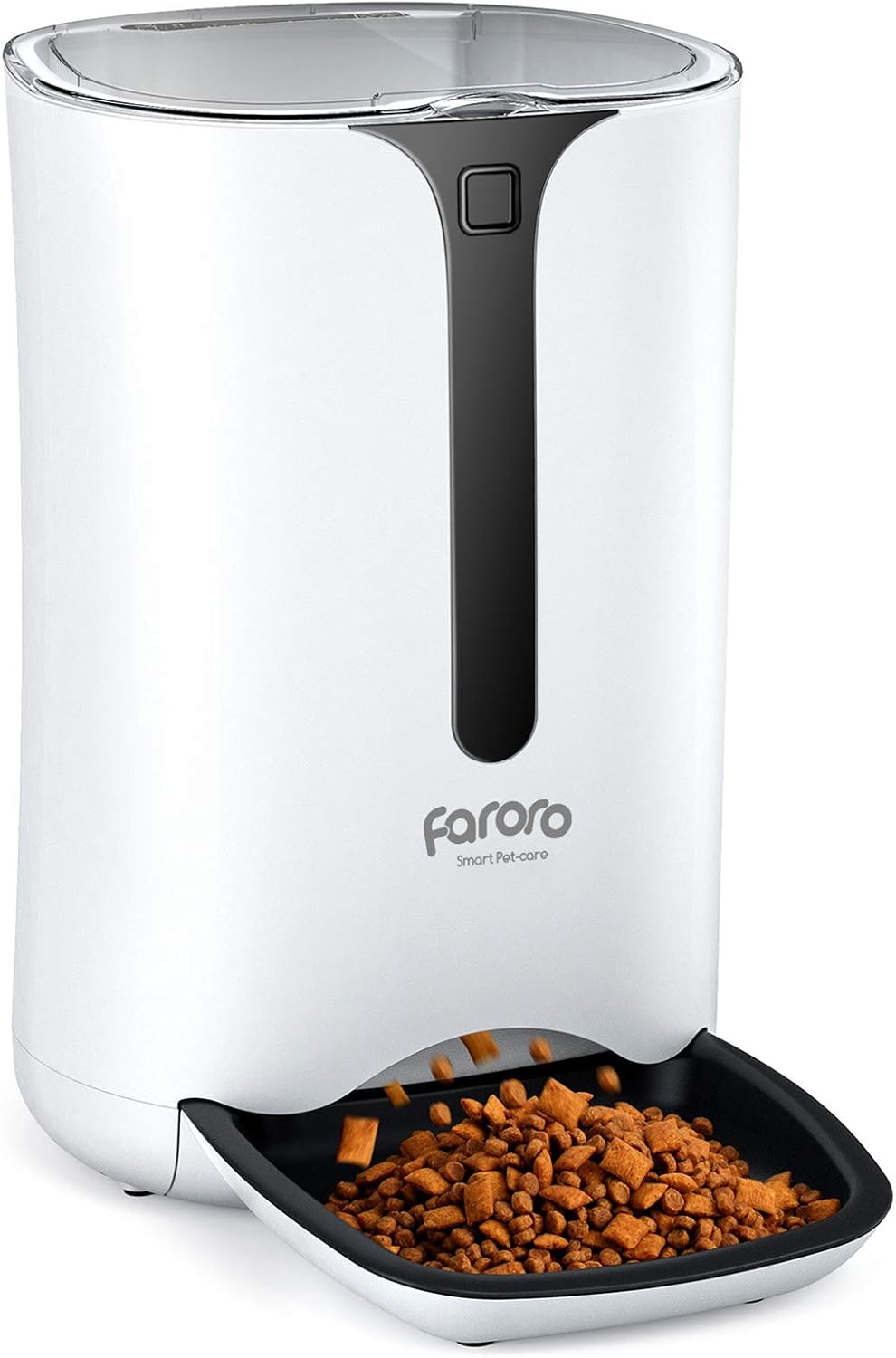 Automatic Cat Feeder, Faroro Dog Food Dispenser for Small Pets with Distribution Alarms, Portion Control, Voice Recorder and Programmable Timer for up to 4 Meals per Day