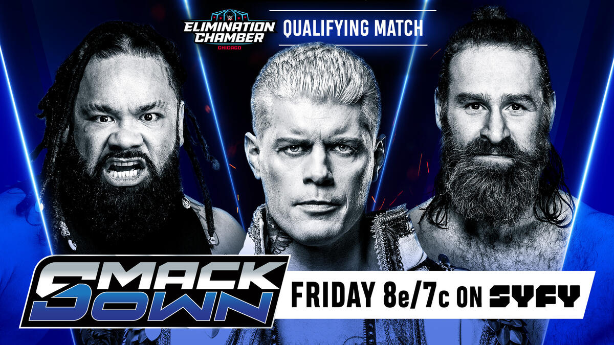 Cody Rhodes vs. Jacob Fatu vs. Sami Zayn | Men’s Elimination Chamber Triple Threat Qualifying Match