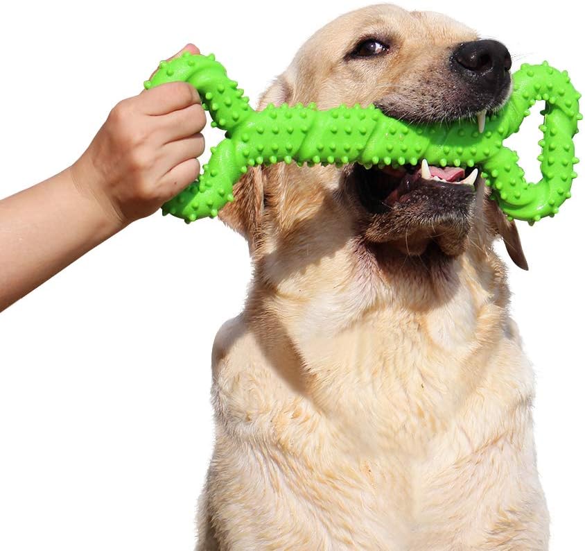 Durable Dog Chew Toys 13 Inch Bone Shape Extra Large Dog Toys with Convex Design Strong Tug Toy for Aggressive Chewers Medium and Large Dogs Tooth Cleaning