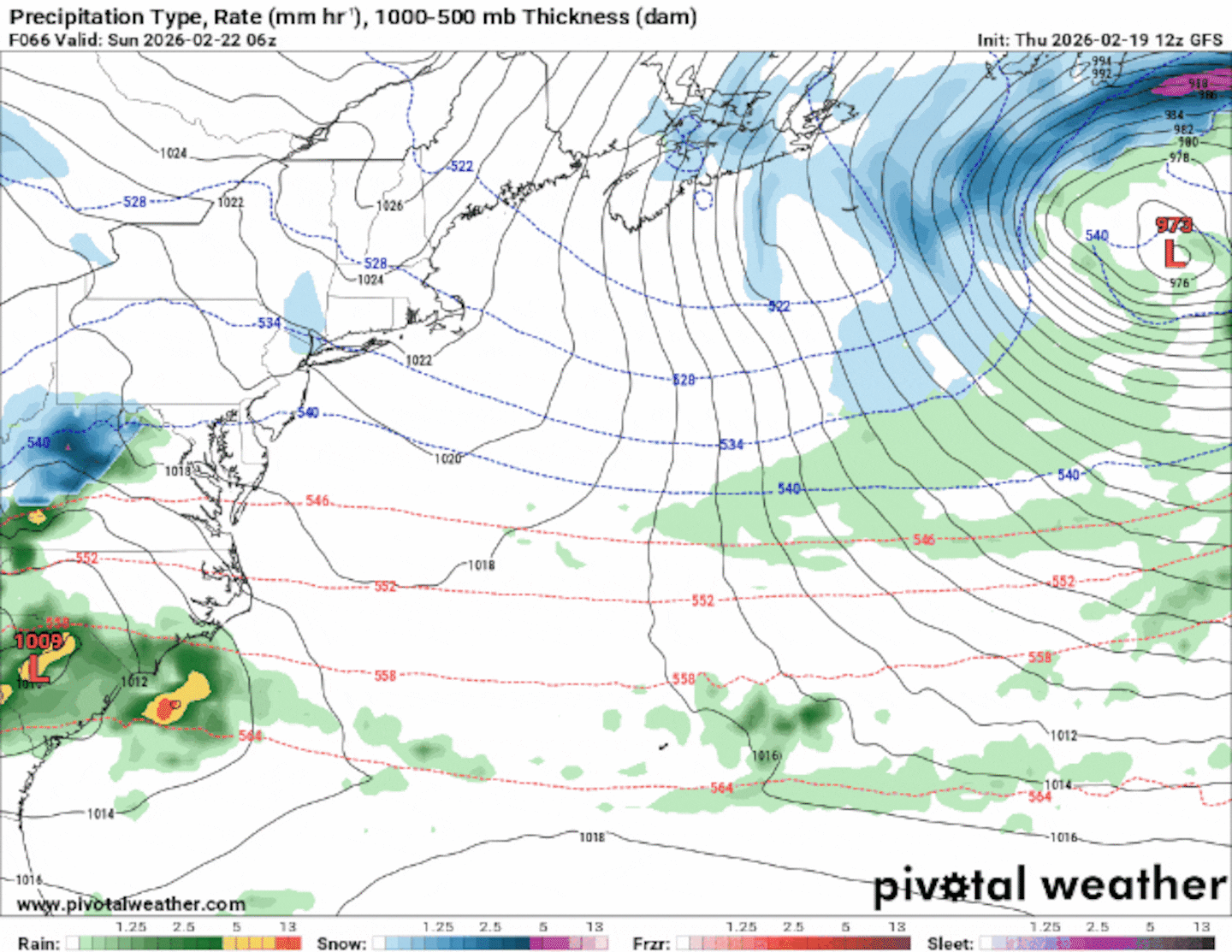 The GFS is showing nearly a direct hit, with the storm clipping Southeastern New England and bringing some heavy snow.