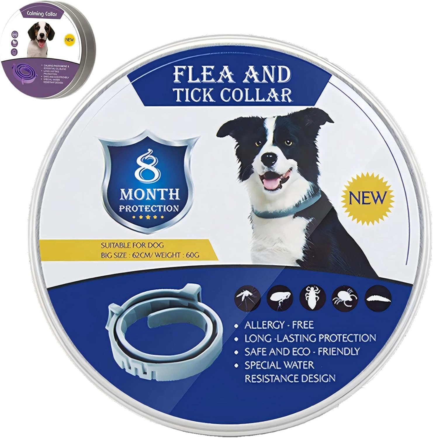 Large and Small Dog Flea Collar Vet-Recommended Dog Flea&Tick Treatment Prevention Collar for Dogs Under 18 lbs. | As Long as 8 Months Protection