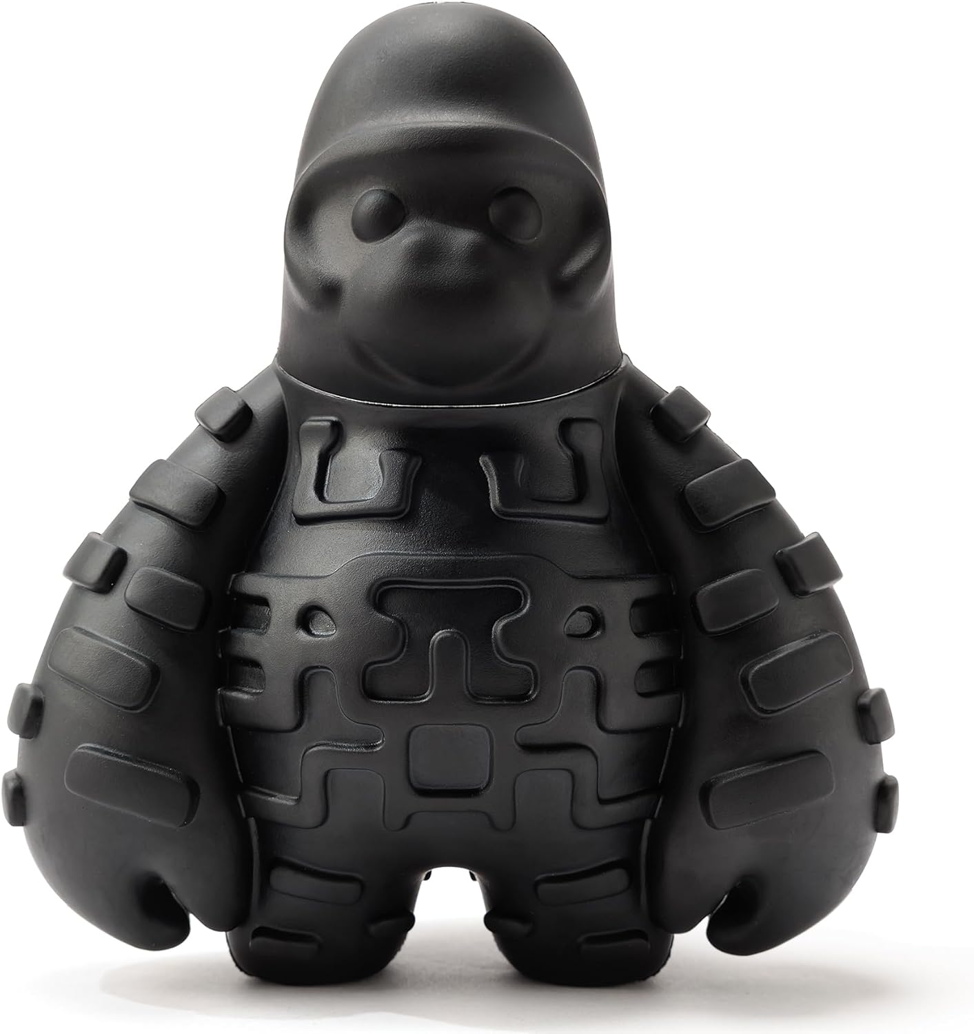 Natural Rubber Dog Chew Toy for Moderate Chewers or Older – Lifetime Replacement – Fetch Toy for Large Breed – Durable Gorilla Dog Toy, Black