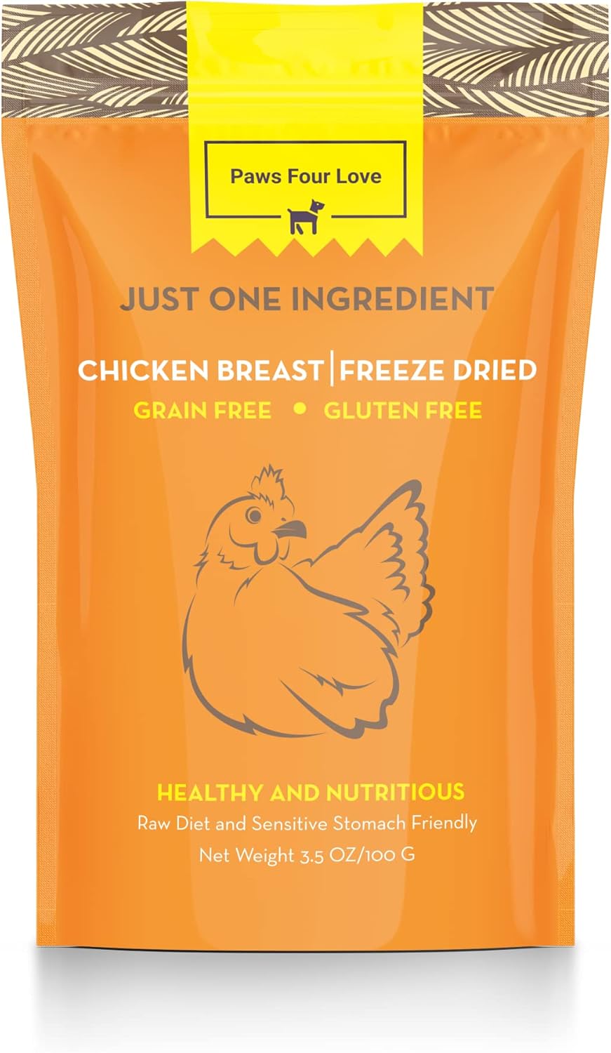 Organic Freeze Dried Dog & Cat Treats – Single Ingredient, Grain Free Food Toppers for Healthy Pets, No Fillers or Preservatives (Pack of 1, Chicken)