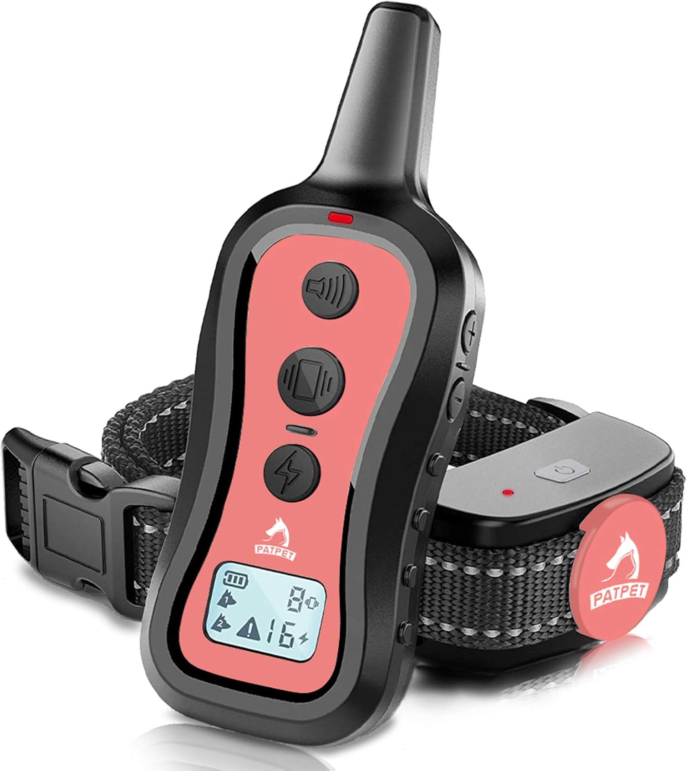 PATPET Dog Training Collar Dog Shock Collar with Remote – 3 Training Modes, Beep, Vibration and Shock, Up to 1000 ft Remote Range, Rainproof for Small Medium Large Dogs