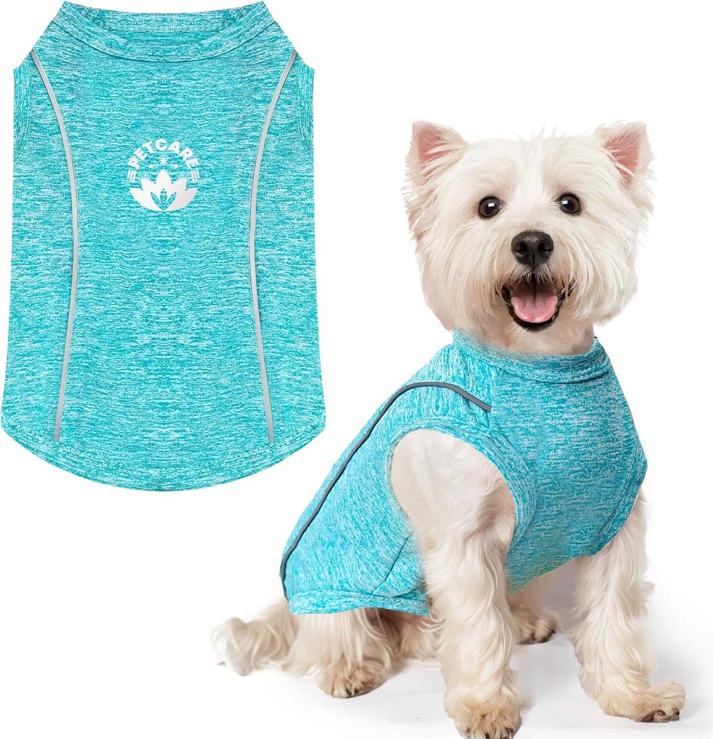 PETCARE Dog Shirt Clothes for Small Medium Dogs Cats Reflective Soft Stretchy Sun Protection Dog T-Shirts Cooling Vest Puppy Chihuahua Yorkie Shih Tzu Clothes Dachshund French Bulldog Pet Outfit