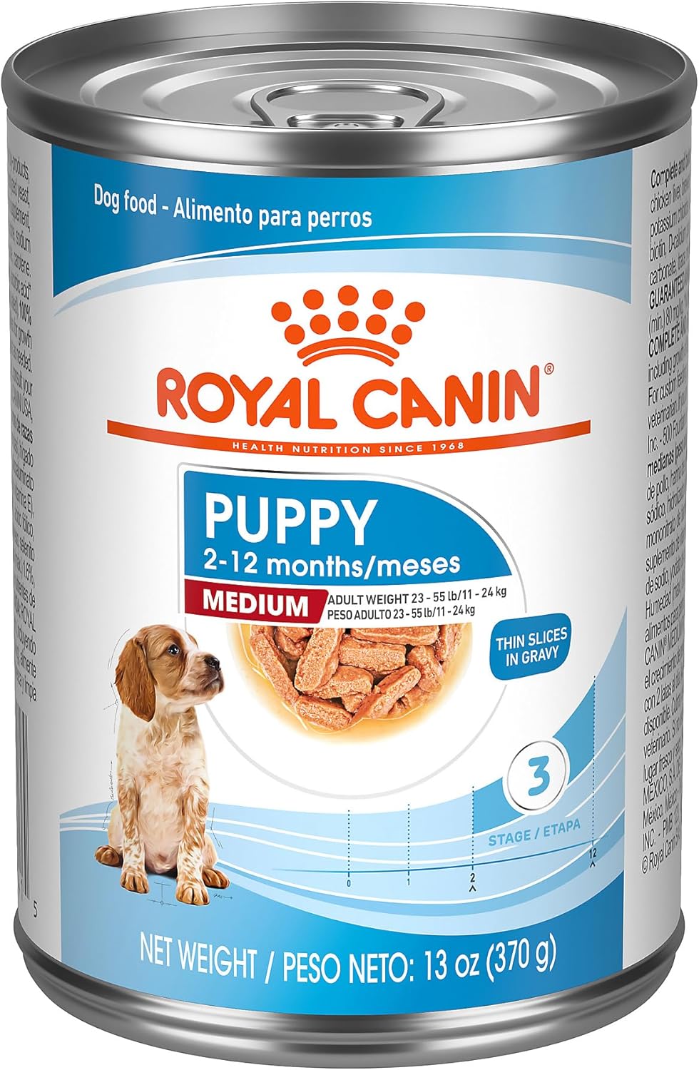 Royal Canin Size Health Nutrition Medium Puppy Thin Slices in Gravy Dog Food, 13 oz (Pack of 12)