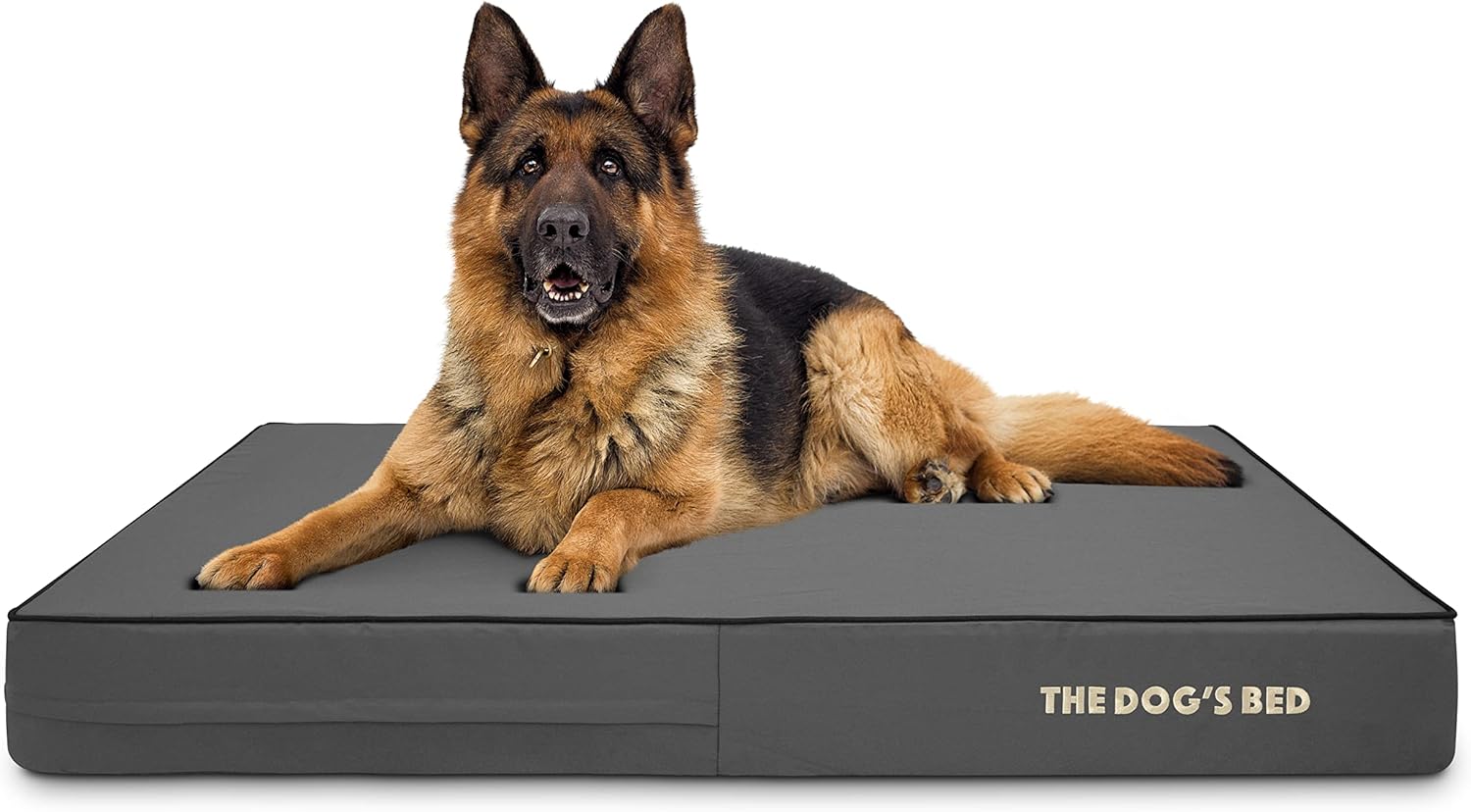 The Dog’s Bed Orthopedic Memory Foam Dog Bed Mattress, Oxford Fabric, Grey with Black Trim, XL, 6-Inch