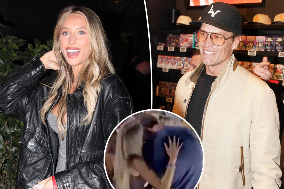 Tom Brady cozies up to Alix Earle on the dance floor during private Super Bowl party