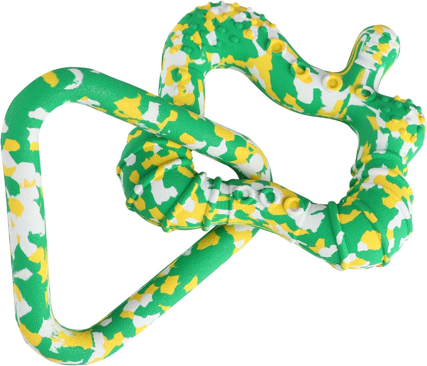 Triangle & Heart Dog Chew Toy | 99.99% Natural Rubber | Eco-Friendly Biodegradable | Gentle Gum Care | Puppy Teething Pacifiers | Indestructible Non-Squeak Toys for Large Aggressive Chewers