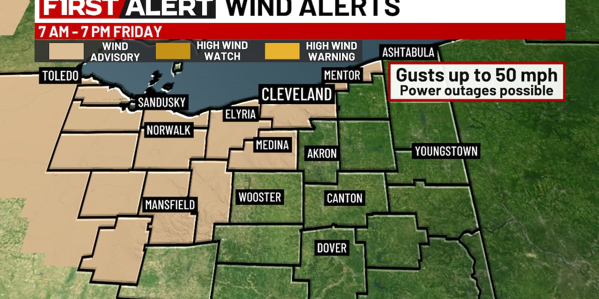 Turning windy after early round of rain