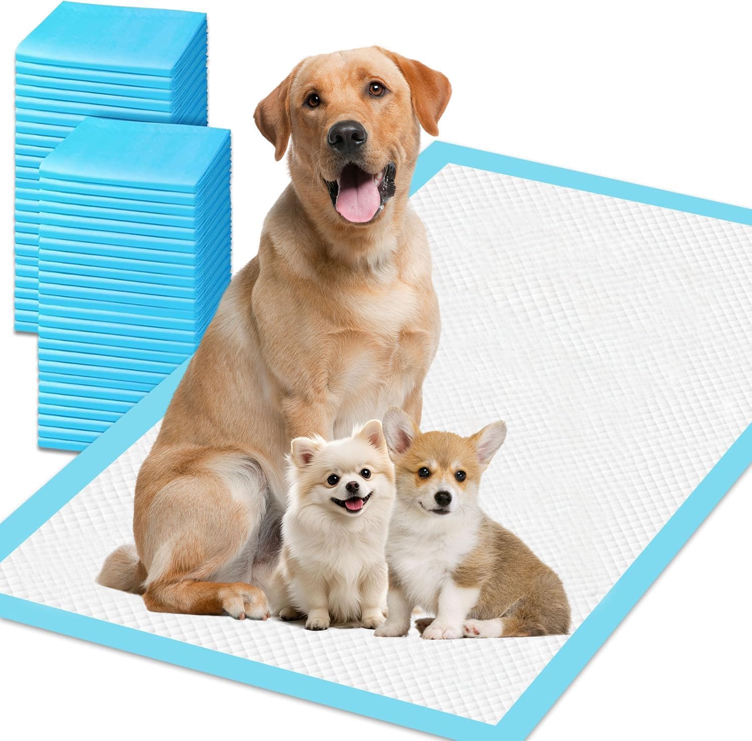 XXXXL Puppy Pee Pads for Dogs 36″x51″ 40 Count, Extra Large Dog Pee Pads, Leak-Proof & Super Absorbent Dog Pee Pads, Thicken Disposable Potty Pads Puppy Training Pads for Cats Rabbits