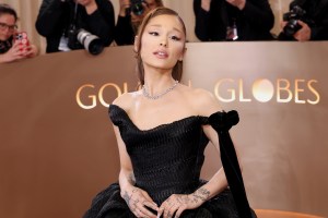 BEVERLY HILLS, CALIFORNIA - JANUARY 11: (FOR EDITORIAL USE ONLY) Ariana Grande attends the 83rd Annual Golden Globe Awards at The Beverly Hilton on January 11, 2026 in Beverly Hills, California. (Photo by Monica Schipper/Getty Images)