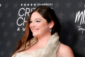 SANTA MONICA, CALIFORNIA - FEBRUARY 07: Megan Stalter, winner of the Best Comedy Series Award for “Hacks”, poses in the press room during the 30th Annual Critics Choice Awards at Barker Hangar on February 07, 2025 in Santa Monica, California. (Photo by Emma McIntyre/Getty Images for Critics Choice Association)