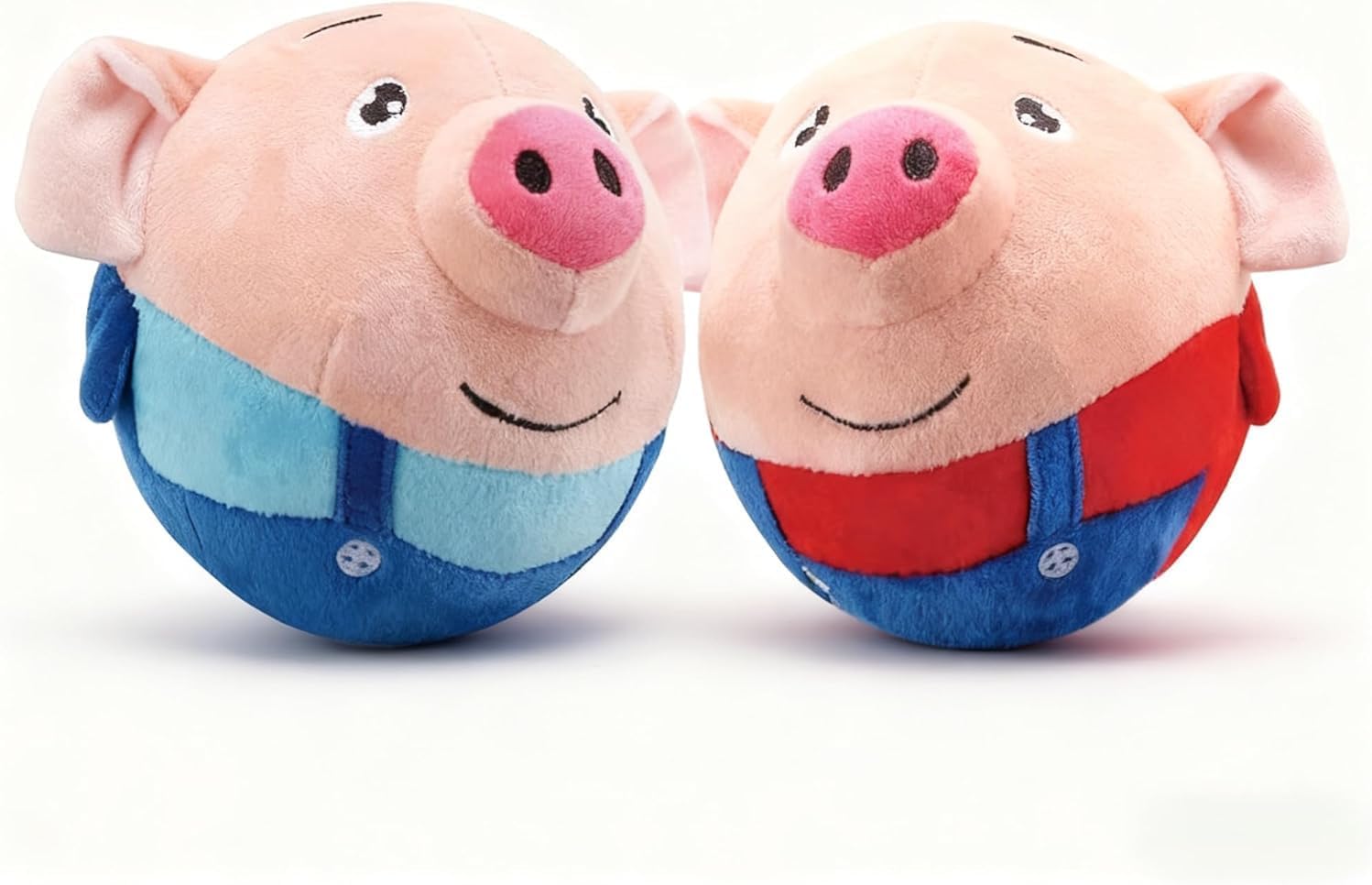 Interactive Dog Toys, Active Moving Pet Plush Toy, 2026 Upgraded Rechargeable Squeaky Dog Ball Toy with Recording Sound, Washable Cartoon Pig Plush Toy for Dogs Puppies (2 PCS)