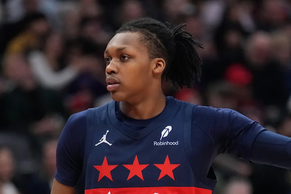 Washington Wizards guard Bub Carrington (8)John E&period; Sokolowski-Imagn Images