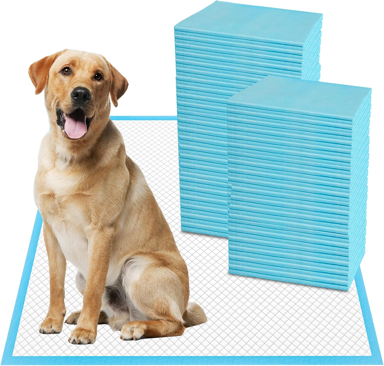 Boscute XXL Thicken 6 Layers Heavy Absorbent 30″x36″ Pet Training Dog Pee Pads, Extra Large Polymer Leak-Proof Quick Dry Puppy Pee Pads, Disposable Pee Pads for Dogs Cats Rabbit