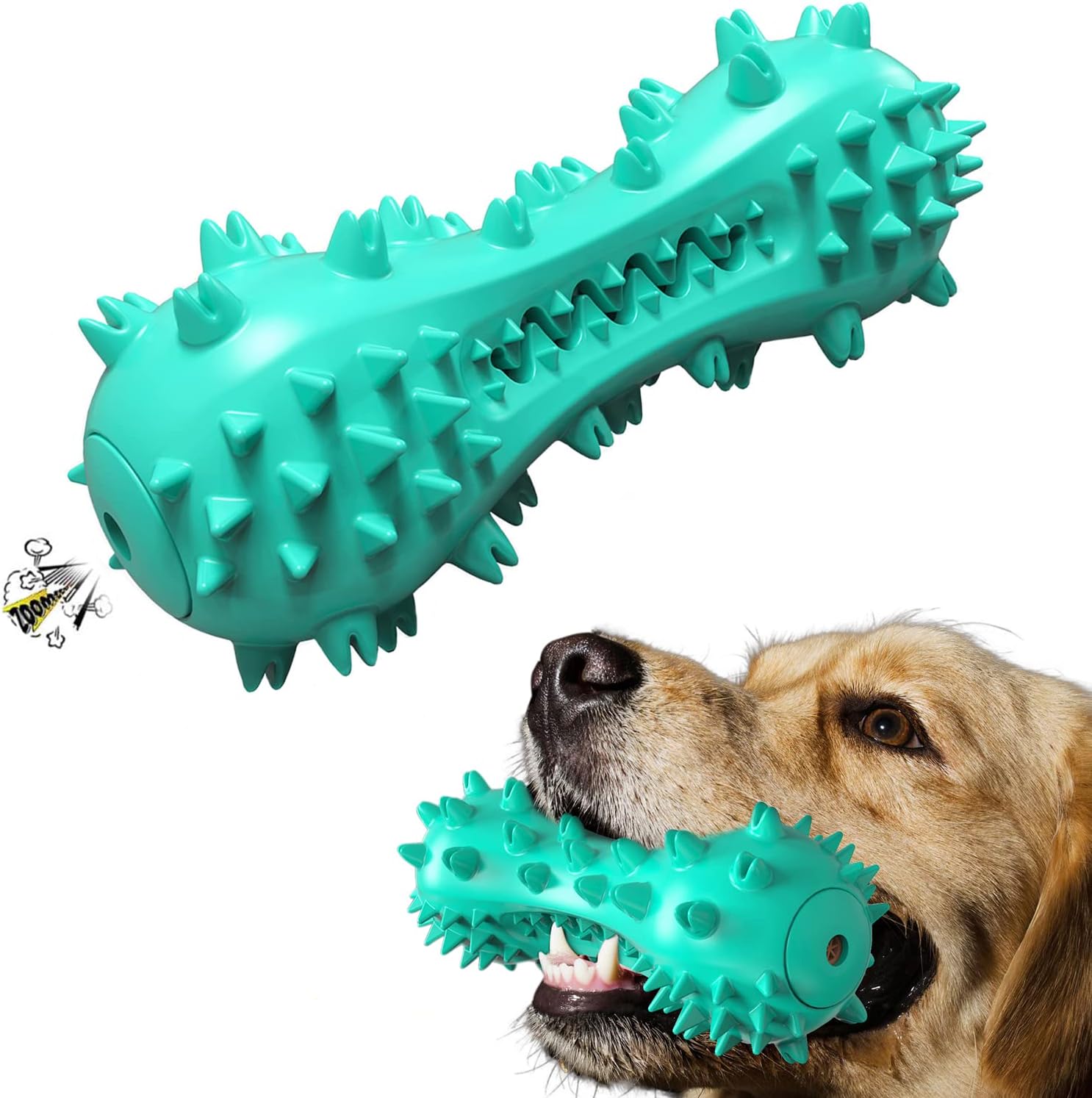 Carllg Puppy Teething Chew Toys, Dog Toys for Aggressive Chewers, Indestructible Tough Durable Toothbrush Toys, Squeaky Interactive Dog Toy for Small Medium Large Breed