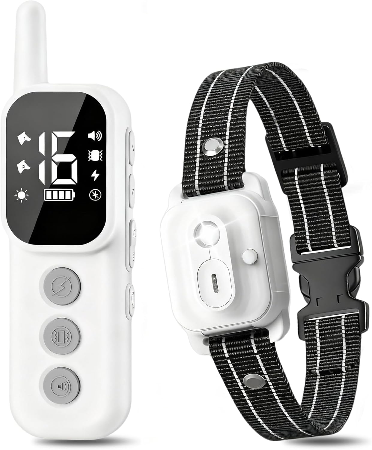 Dog Shock Collar – 3300 FT Remote Dog Training Collar, IP7 Waterproof, 4 Training Modes Lighting,Beep,Vibration,Safe Shock, Dual Channel E-Collar with Safety Lock for All Breeds (10-150 lbs)