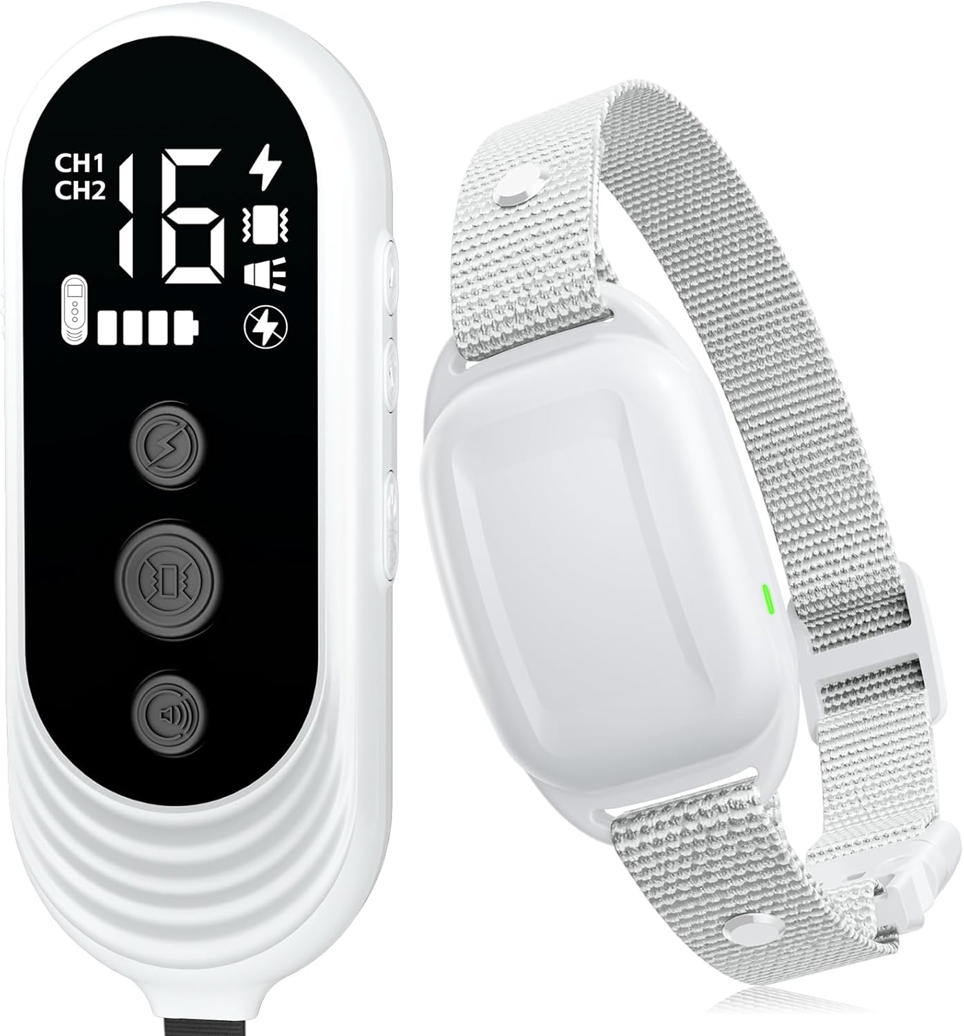 Dog Training Collar, 1000ft Dog Training Collar with Remote, IP67 Waterproof Rechargeable Sleek Modern e-Collar for Small, Medium, Large Dogs with Beep, Vibration, Safe Static, 15-150 lbs