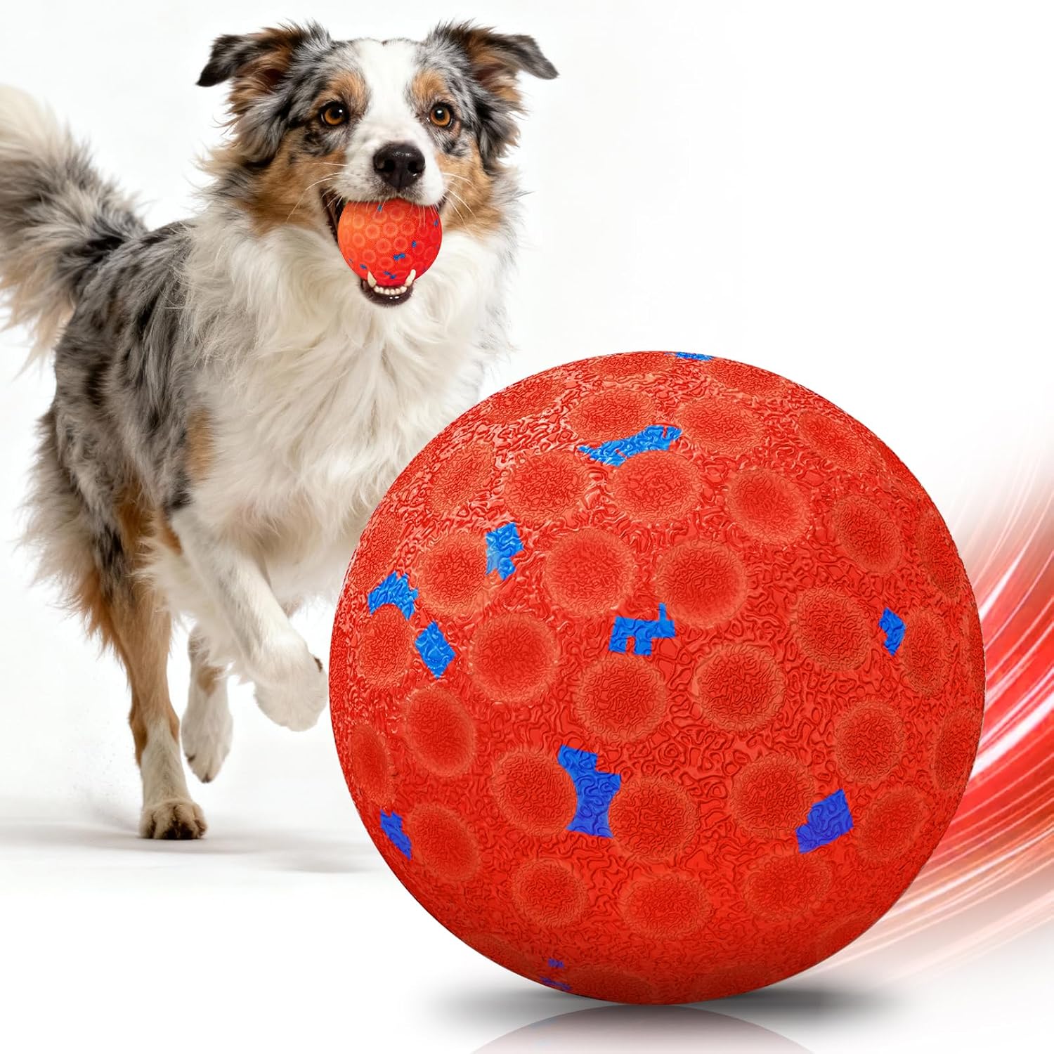 Interactive Dog Toys – Chew-Proof Dog Ball for Aggressive Chewers, Self-Moving Automatic Vibration with 3 Modes, IP54 Waterproof E-TPU, Ideal for Medium and Large Dogs