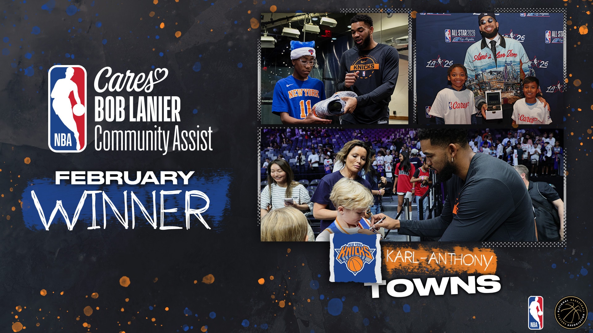 Knicks’ Karl-Anthony Towns named Bob Lanier Community Assist Award Winner for February