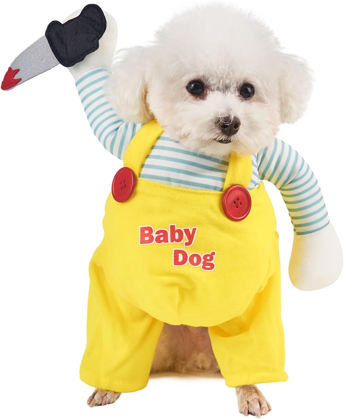 NACOCO Dog Halloween Costume Pet Knife Doll Cat Halloween Outfits Funny Party Cos-Playing Party for Small and Medium Dogs(S)