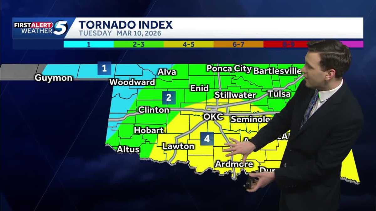 Oklahoma storms with tornado and hail risk Tuesday