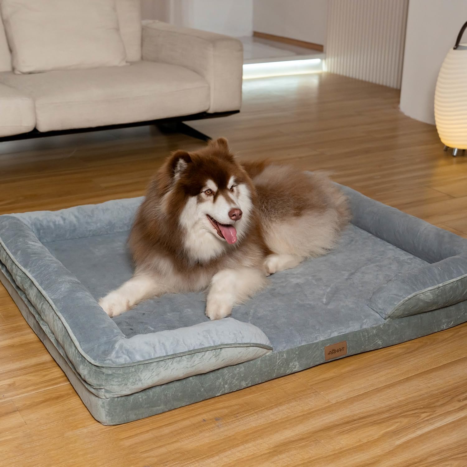 Orthopedic Dog Bed – High – Density Memory Foam, Leak – Proof Lining, Washable Zippered Cover, Durable Chew – Resistant & Non – Slip for Giant Breeds