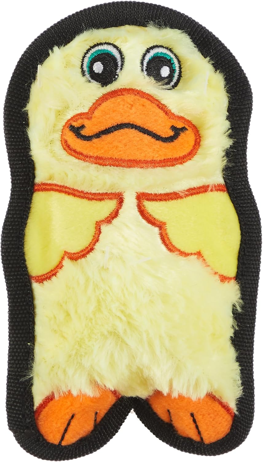 Outward Hound Durablez Minis – Squeaky Plush Dog Toy, No Stuffing for Less Mess, Interactive & Tough, Jumbo Squeaker, Puppies & Small Dogs, Duck, 6″