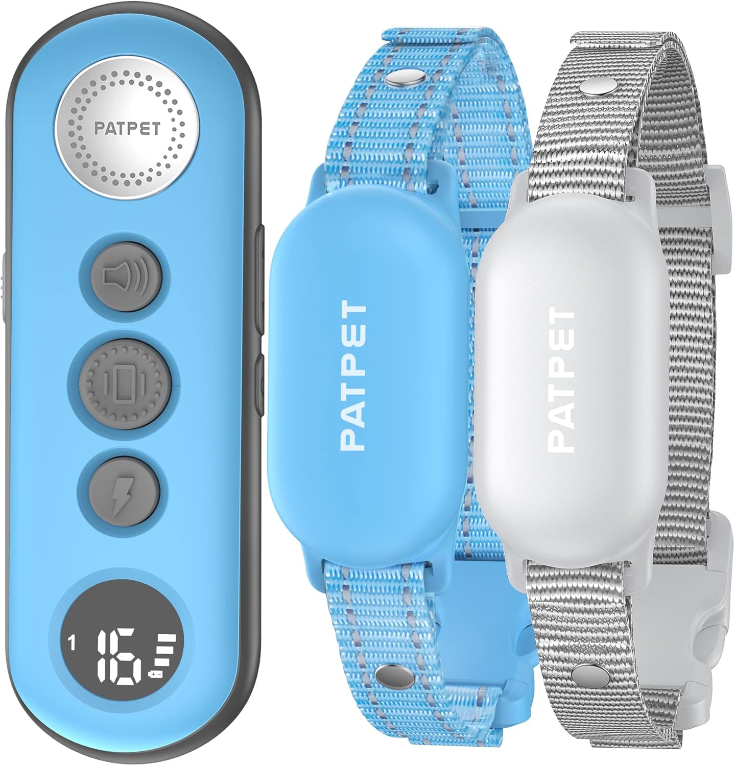 PATPET Shock Collar for Dogs(10-120lbs), 4000ft Rechargeable IPX7 Waterproof Training Collar with Remote for 2 Dogs- Electric Dog Collar for Small Medium Large Dogs 2 Packs