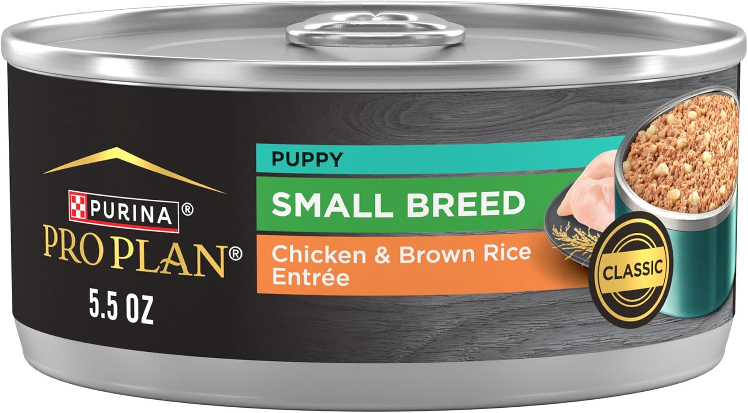 Purina Pro Plan Puppy Small Breed Chicken and Brown Rice Entree Wet Dog Food for Small Dogs – (Pack of 24) 5.5 oz. Cans