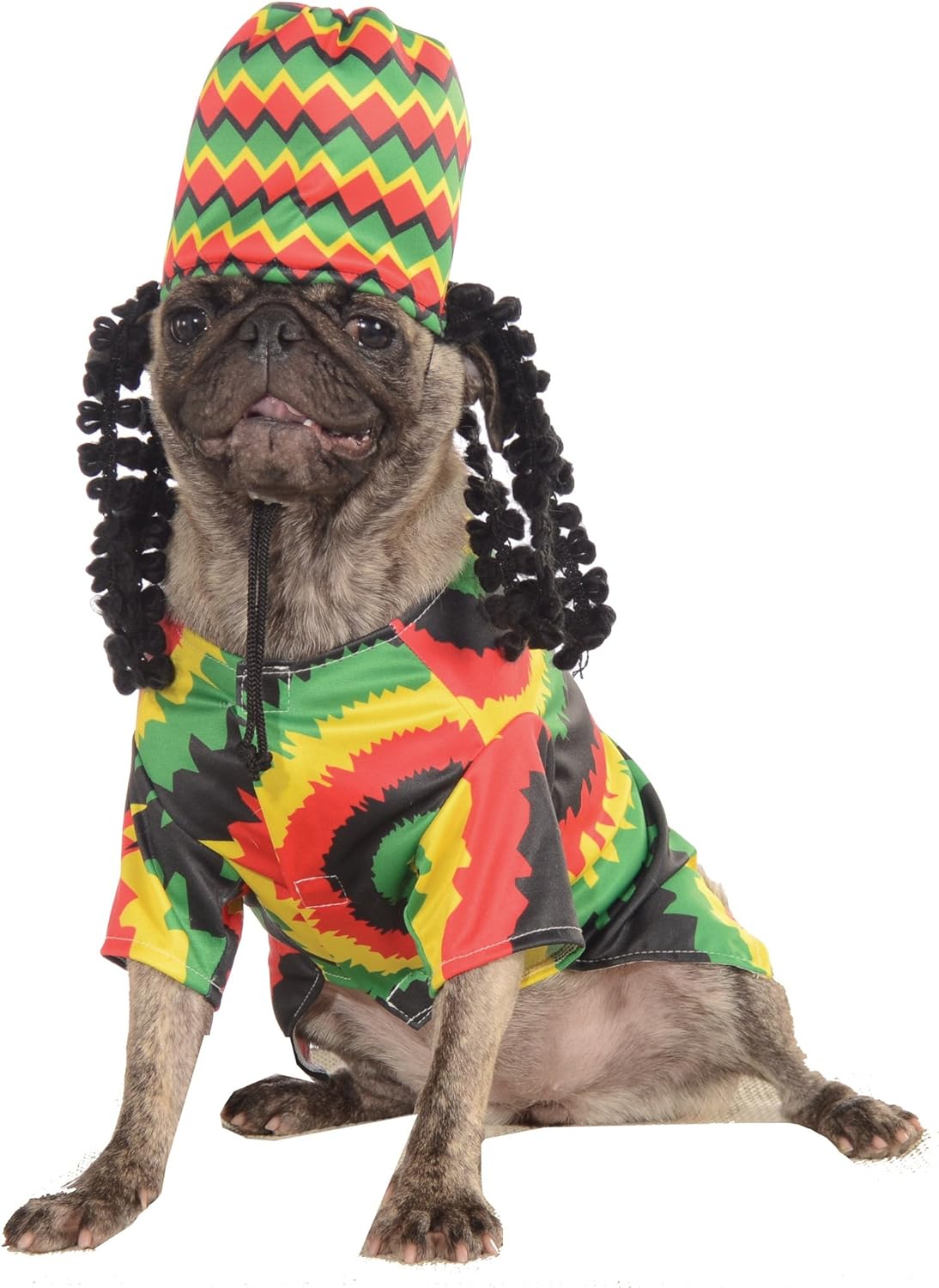 Rubies Rastafarian Pet Costume for Dogs or Cats, Large