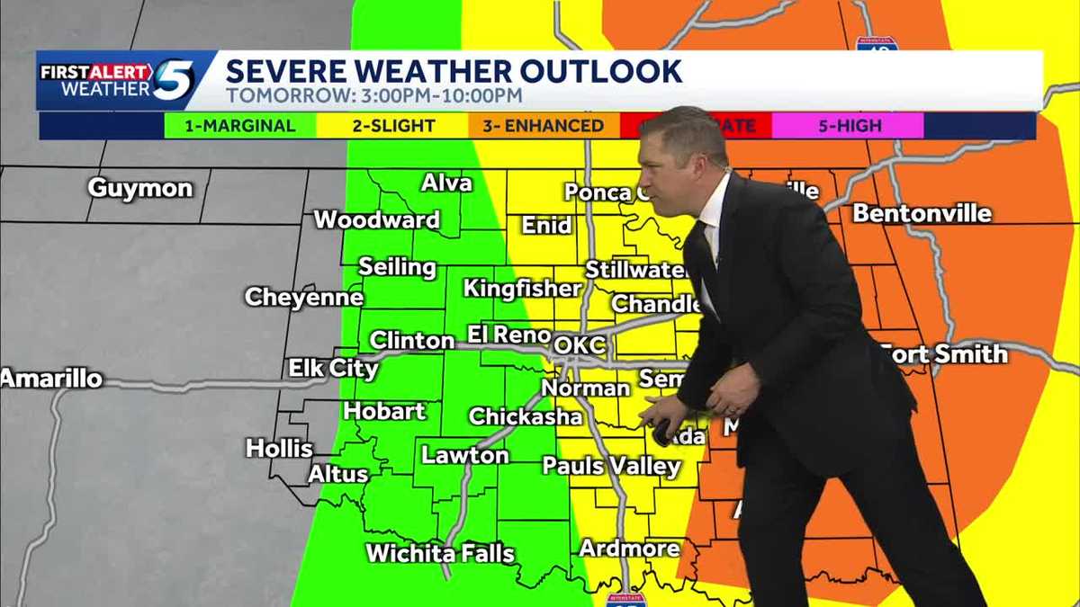 Severe storm risk remains for Friday in Oklahoma