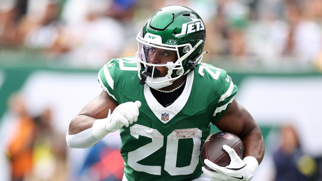 Sources: Jets place franchise tag on star RB Breece Hall