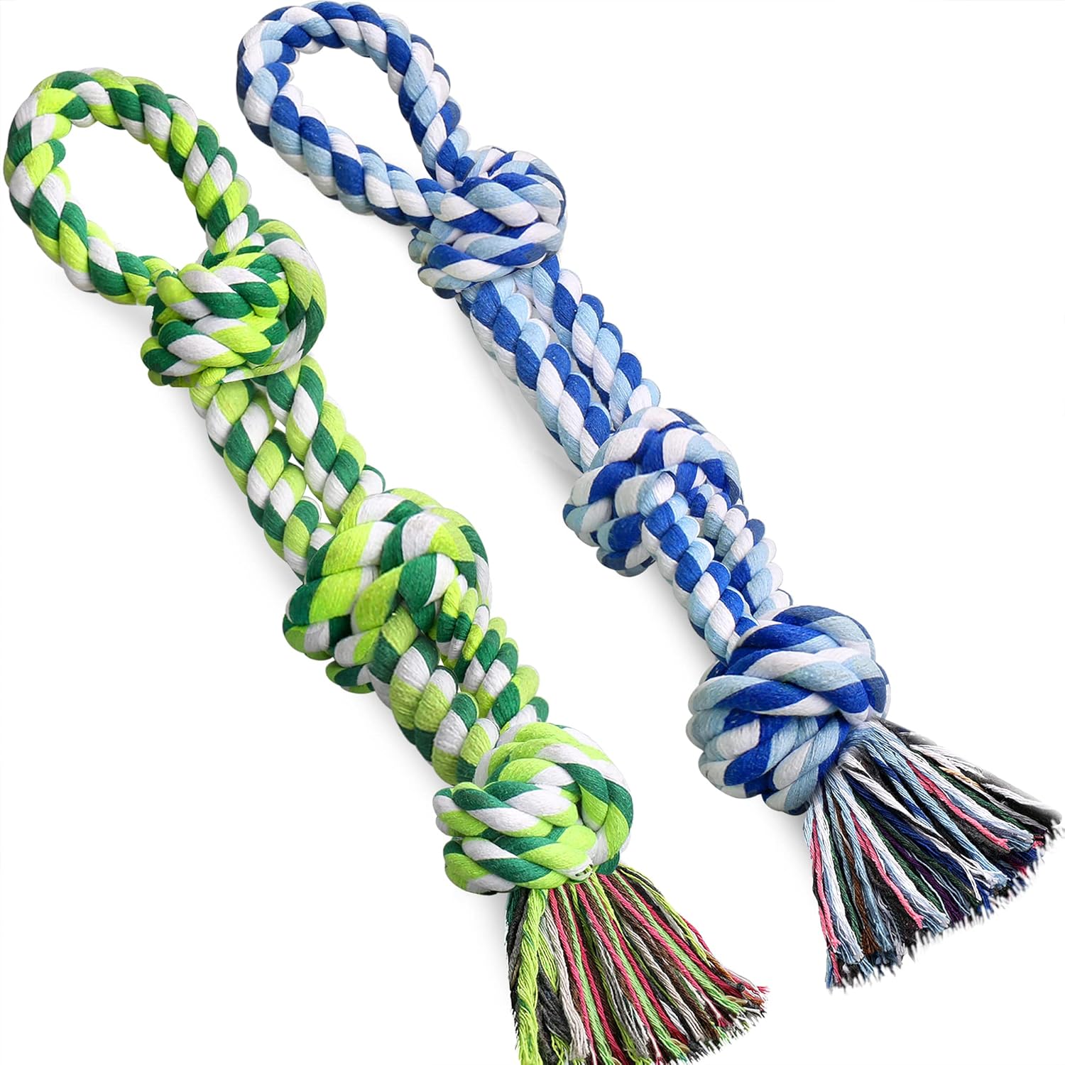 UPSKY Dog Rope Toys 2 Nearly Indestructible Dogs Toy for Medium to Large Breed, Dental Cleaning Chew/Tug Toy for Boredom, Dog Grinding Teeth for Aggressive Chewers
